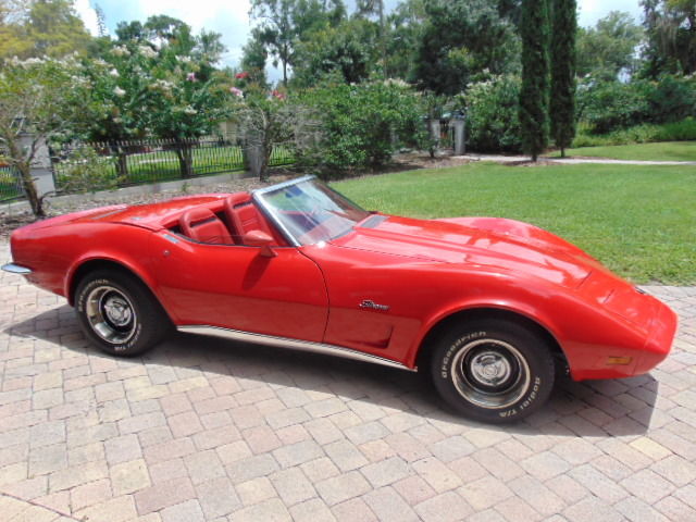 1973 Red Chevrolet Corvette Convertible