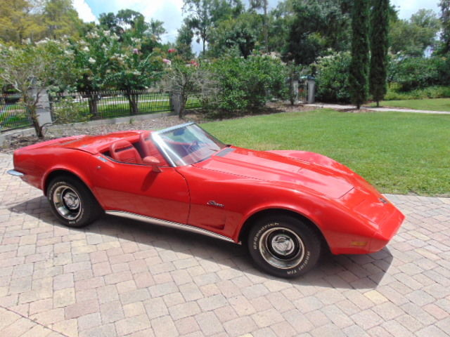 1973 Red Chevrolet Corvette Convertible