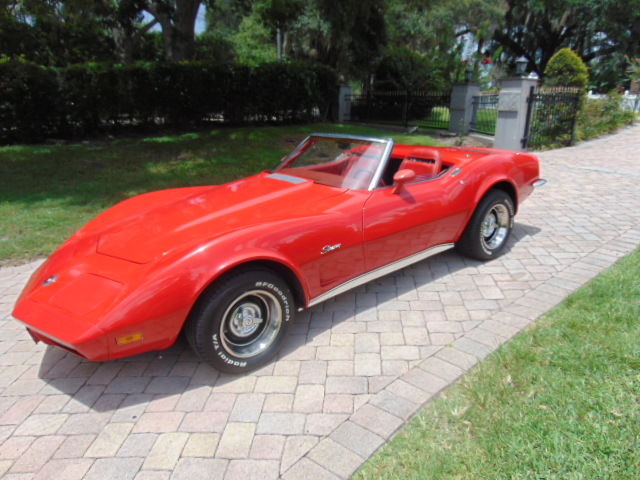 1973 Red Chevrolet Corvette Convertible