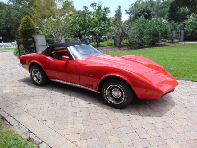 1973 Red Chevrolet Corvette Convertible