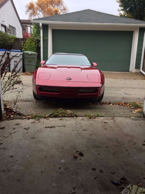 1989 Burgundy Chevrolet Corvette Coupe