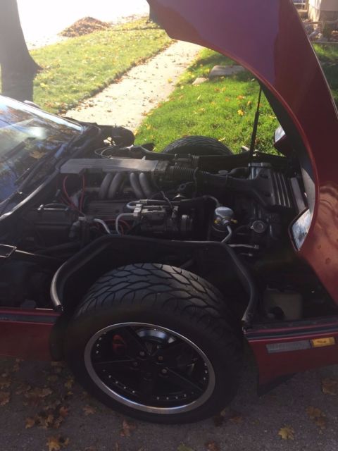 1989 Burgundy Chevrolet Corvette Coupe