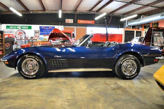 1972 Blue Chevrolet Corvette Convertible