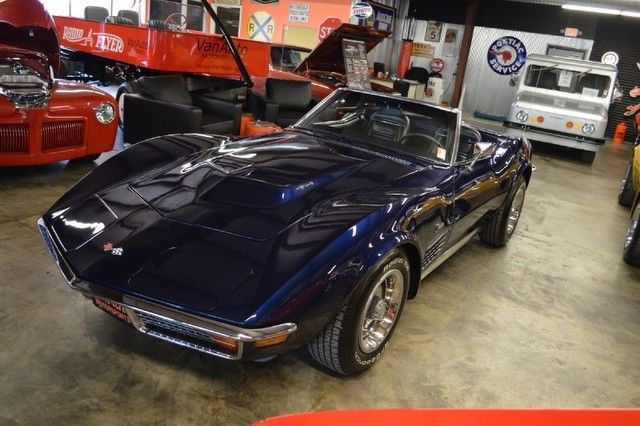 1972 Blue Chevrolet Corvette Convertible