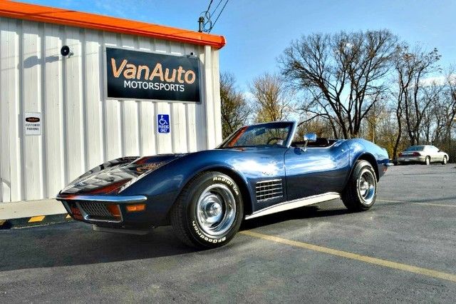 1972 Blue Chevrolet Corvette Convertible