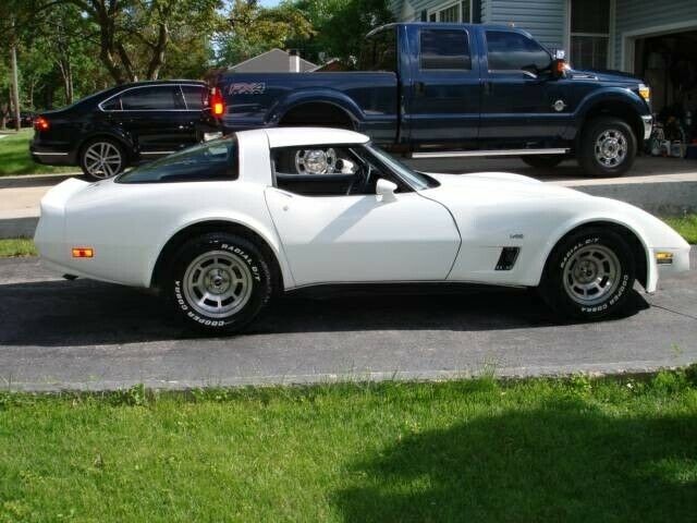1980 White Chevrolet Corvette T Tops