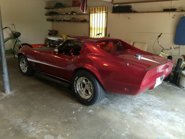 1969 candy apple red Chevrolet Corvette Coupe
