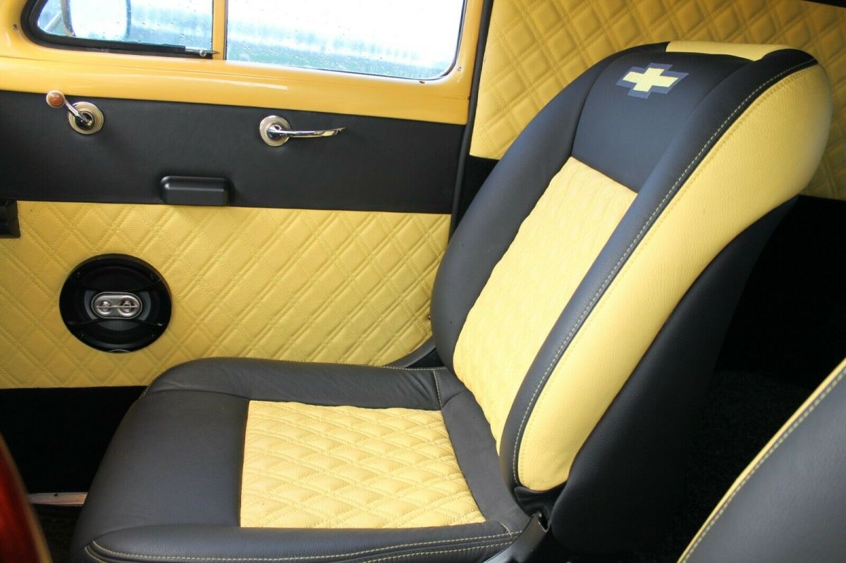 1948 Yellow Chevrolet hot rod Sedan