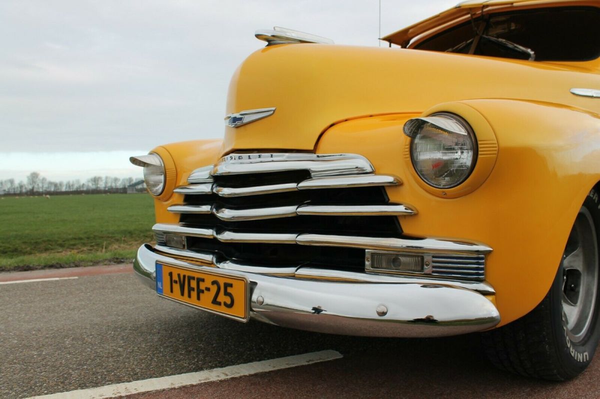 1948 Yellow Chevrolet hot rod Sedan