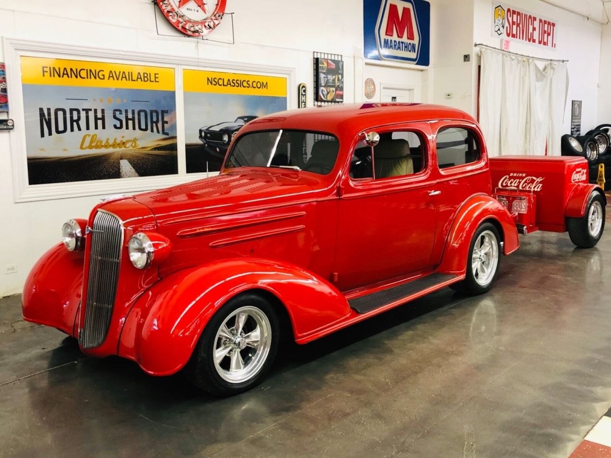1936 Red Chevrolet Hot Rod / Street Rod 2 Door