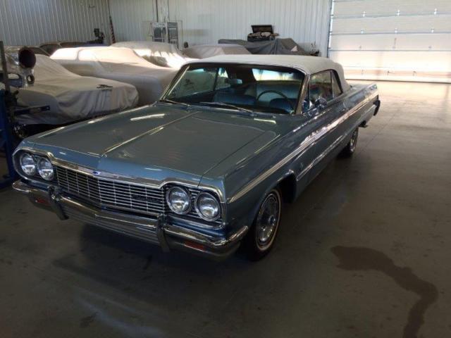 1964 Blue Chevrolet Impala Convertible