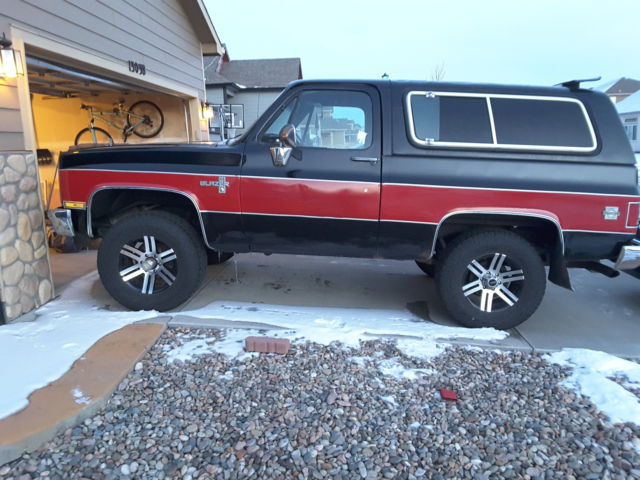 1988 Red and black Chevrolet Blazer SUV