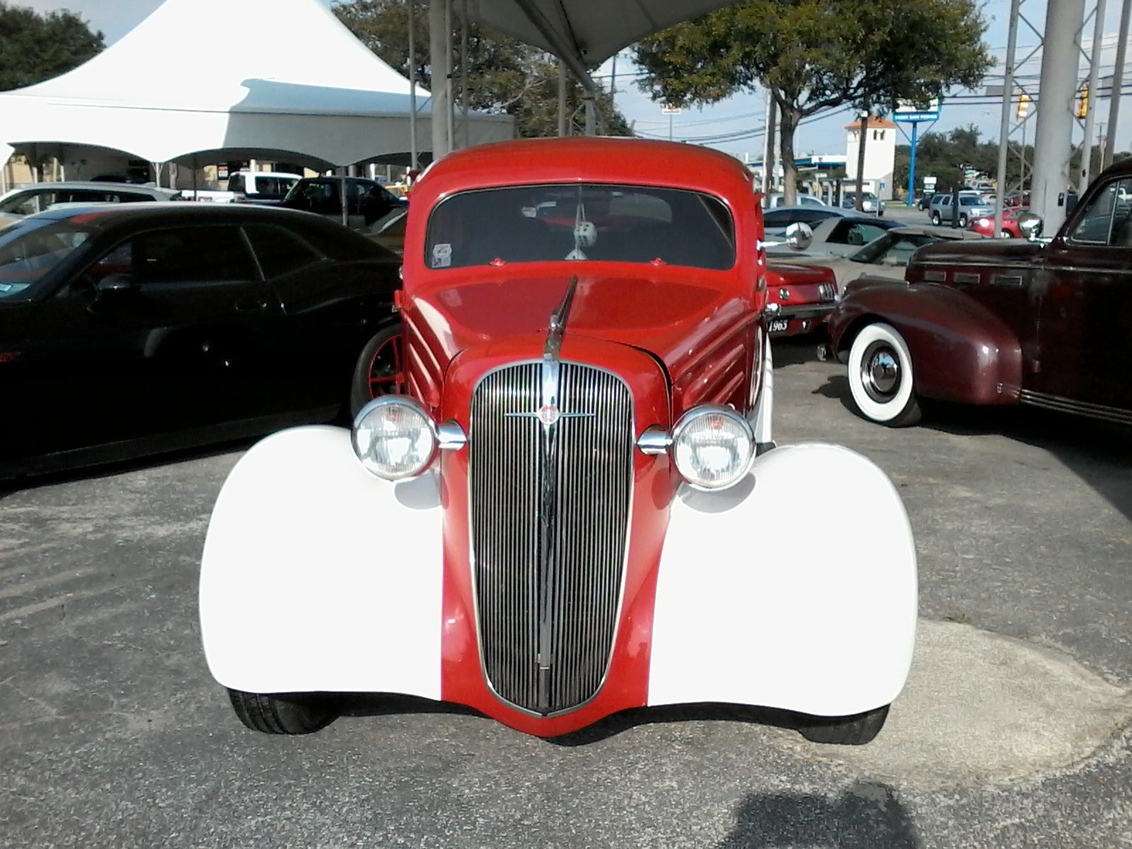 1936 Red Chevrolet Master Hot Rod Sedan