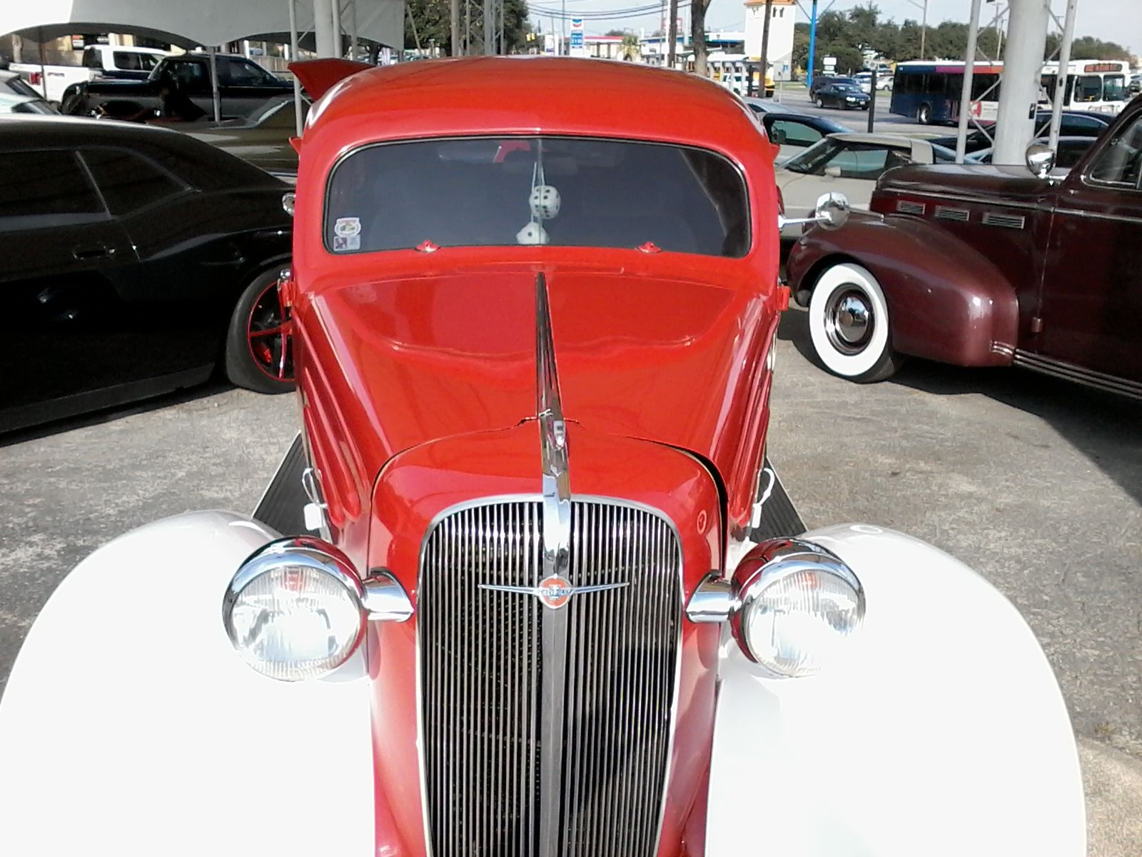 1936 Red Chevrolet Master Hot Rod Sedan