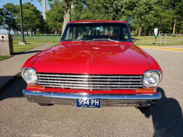 1963 Red Chevrolet Nova Sedan