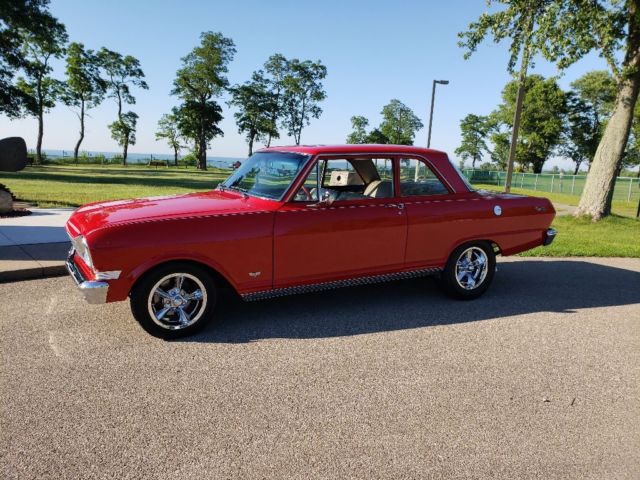 1963 Red Chevrolet Nova Sedan