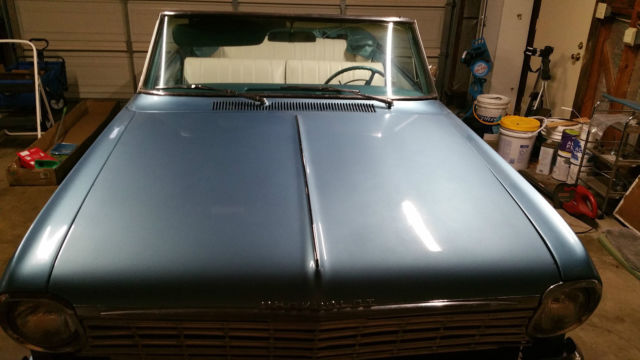1963 Blue Chevrolet Nova Convertible