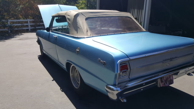 1963 Blue Chevrolet Nova Convertible