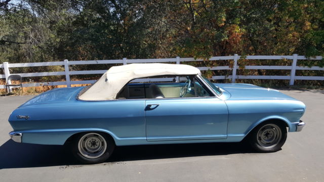 1963 Blue Chevrolet Nova Convertible