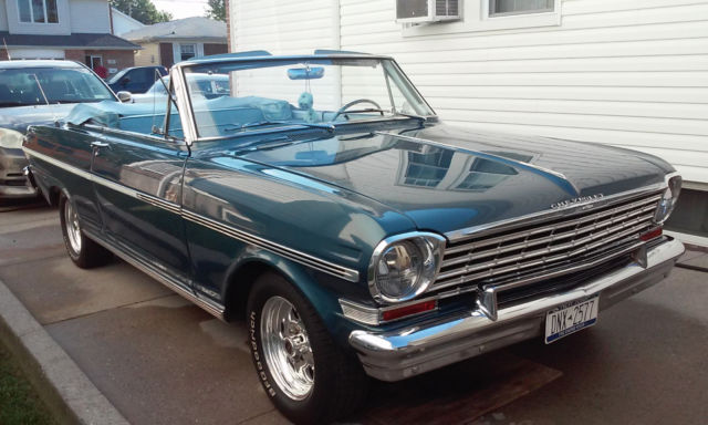 1963 Blue Chevrolet Nova Convertible