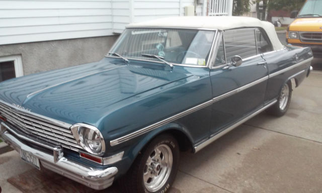 1963 Blue Chevrolet Nova Convertible