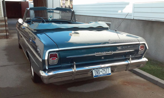 1963 Blue Chevrolet Nova Convertible