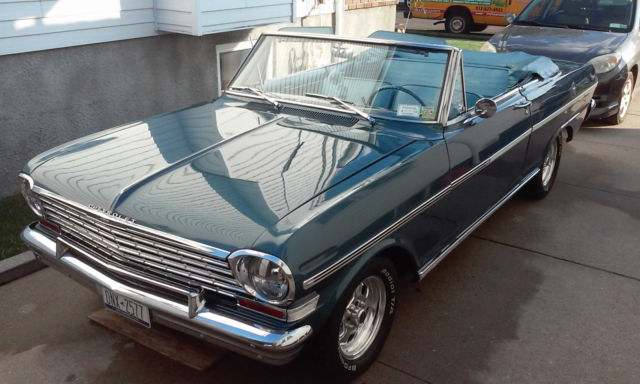 1963 Blue Chevrolet Nova Convertible