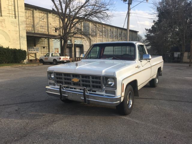 1977 White Chevrolet Silverado 1500 Standard Cab Pickup