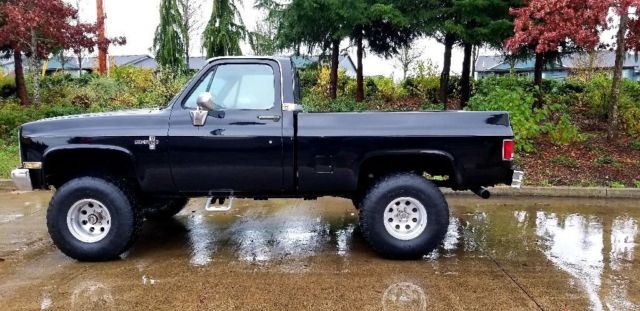 1985 Black Chevrolet Silverado 1500 Standard Cab Pickup