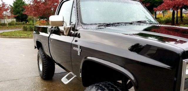 1985 Black Chevrolet Silverado 1500 Standard Cab Pickup