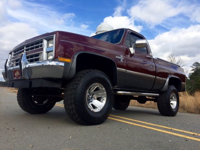 1985 Burgundy Chevrolet C-10 Standard Cab Pickup