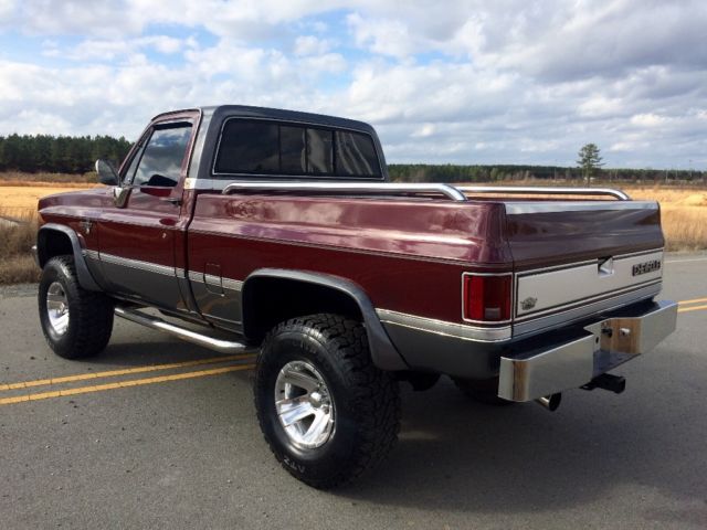 1985 Burgundy Chevrolet C-10 Standard Cab Pickup