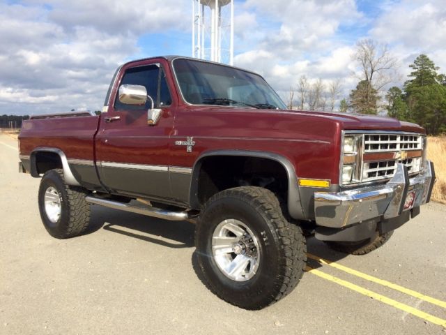 1985 Burgundy Chevrolet C-10 Standard Cab Pickup