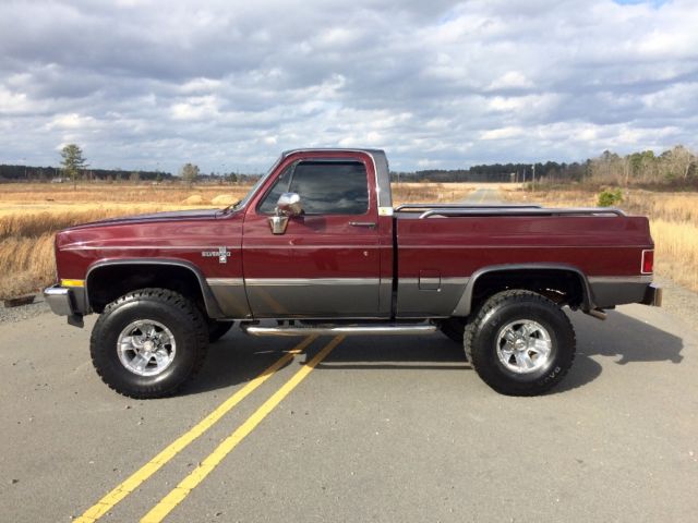 1985 Burgundy Chevrolet C-10 Standard Cab Pickup