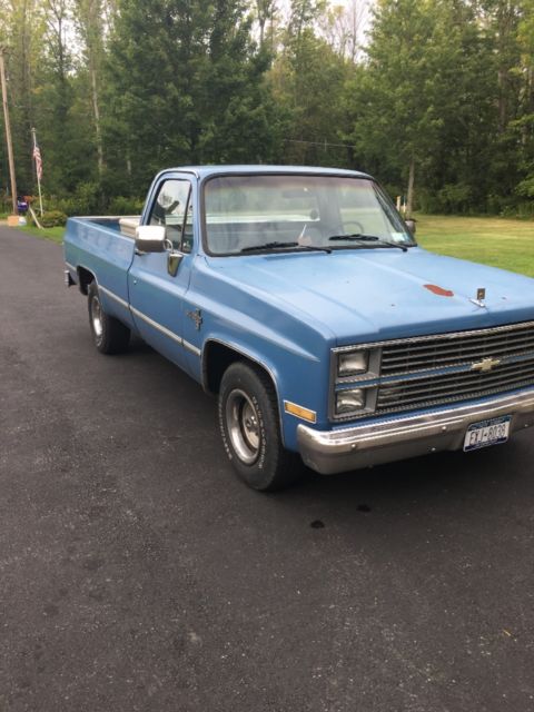 1984 Blue Chevrolet Silverado 1500 Standard Cab Pickup