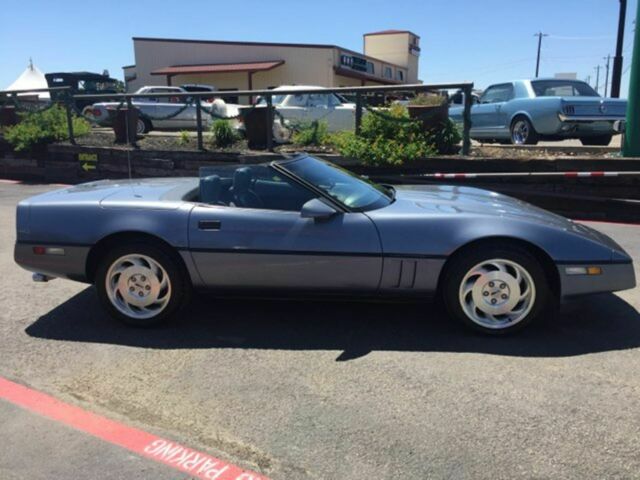 1990 Blue Chevrolet Corvette Convertible