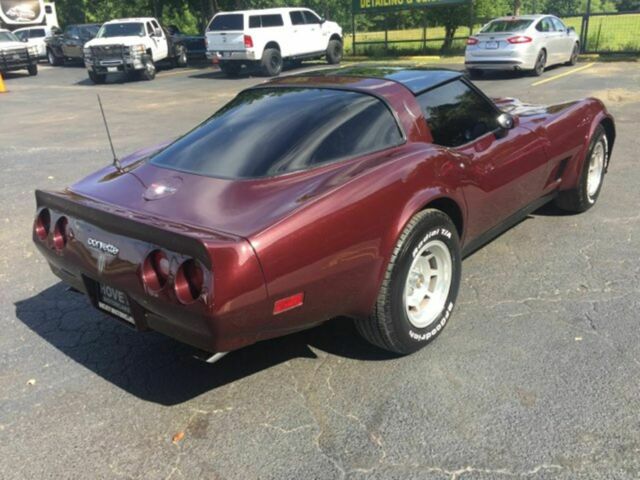 1980 Burgundy Chevrolet Corvette Coupe