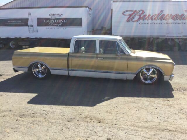 1967 Gold & White Chevrolet C-10 Extended Crew Cab Pickup