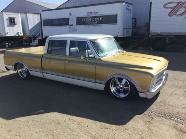 1967 Gold & White Chevrolet C-10 Extended Crew Cab Pickup