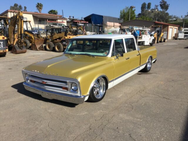 1967 Gold & White Chevrolet C-10 Extended Crew Cab Pickup