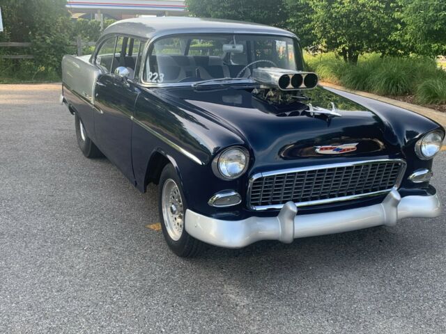 1955 Blue / Silver Chevrolet Bel Air/150/210