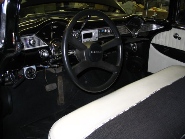 1956 Black/white Chevrolet Bel Air/150/210 Coupe