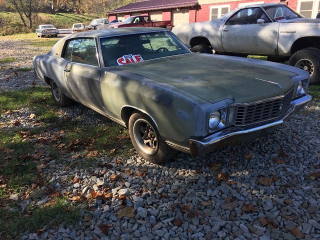 1972 Chevrolet Monte Carlo no title bill of sale only