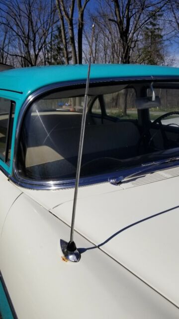 1956 Blue and white Chevrolet Bel Air/150/210 Sedan