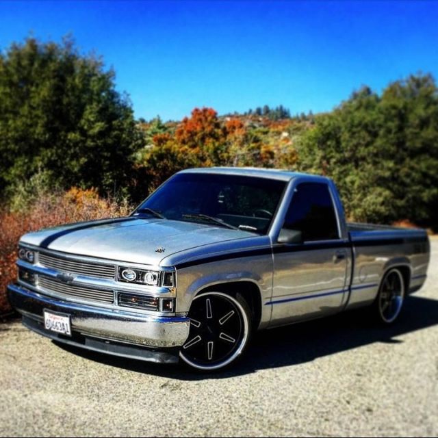 1990 Silver Chevrolet Silverado 1500 Regular cab short bed
