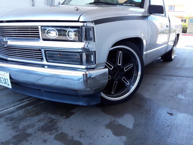 1990 Silver Chevrolet Silverado 1500 Regular cab short bed