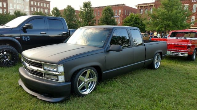 1991 Satin Black Chevrolet Silverado 1500 Extended Cab Pickup