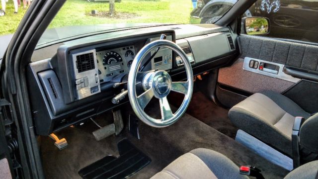 1991 Satin Black Chevrolet Silverado 1500 Extended Cab Pickup