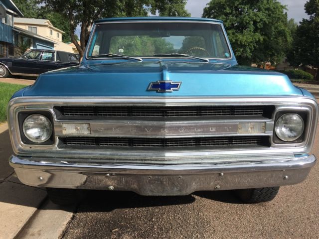 1970 Blue Chevrolet C-10 Pickup