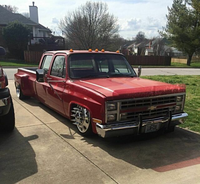 1986 Red Chevrolet C/K Pickup 3500 Crew Cab Pickup